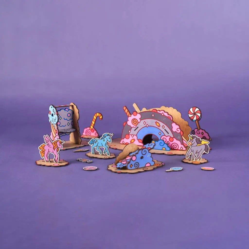 Crateit Candy Land – Colour-Your-Own Wooden Unicorn Play Set, photo 2