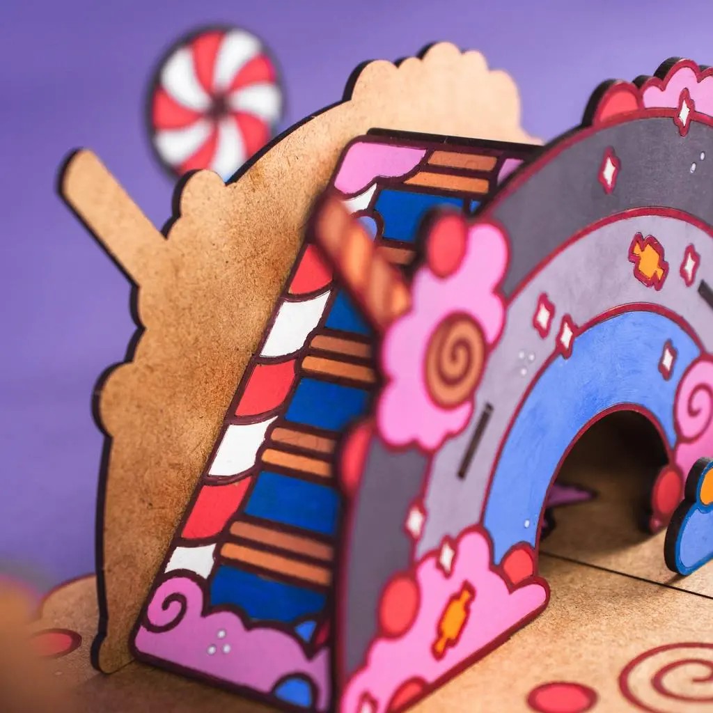 Crateit Candy Land – Colour-Your-Own Wooden Unicorn Play Set, photo 4