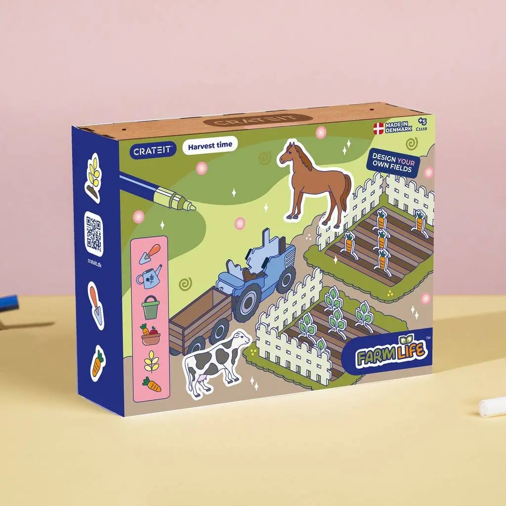 Crateit Harvest Time – Colour-Your-Own Wooden Play Set, photo 8