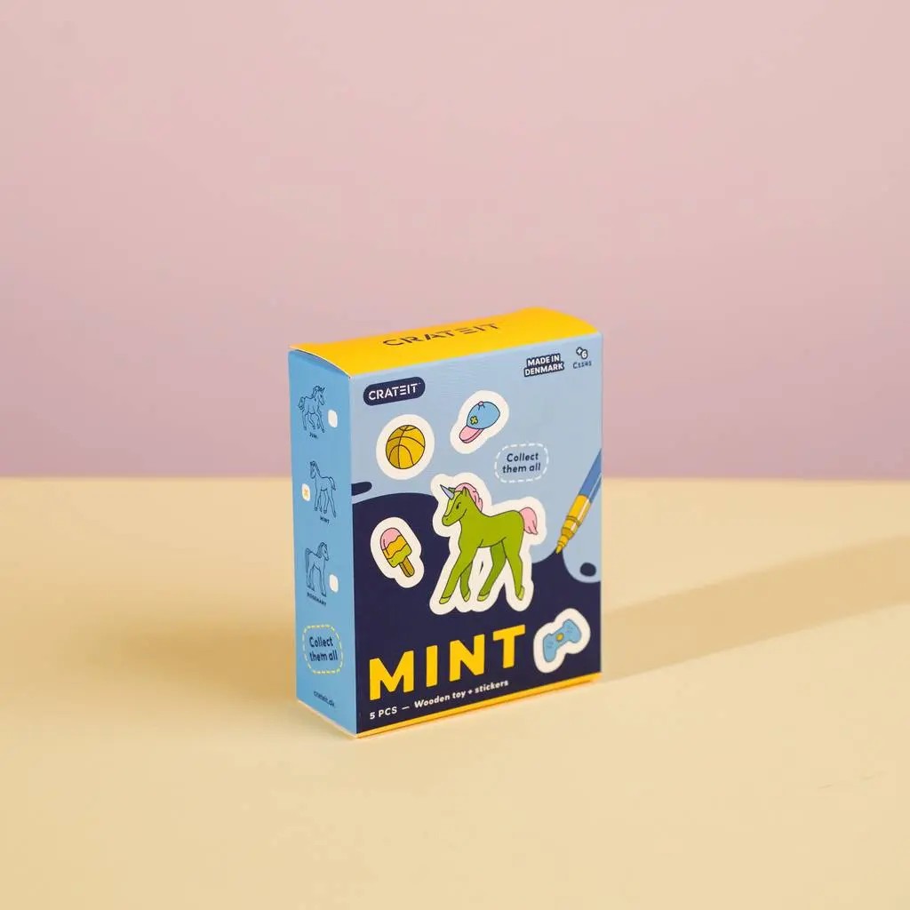 Crateit Mint – Colour-Your-Own Wooden Unicorn Mini Set, photo 2