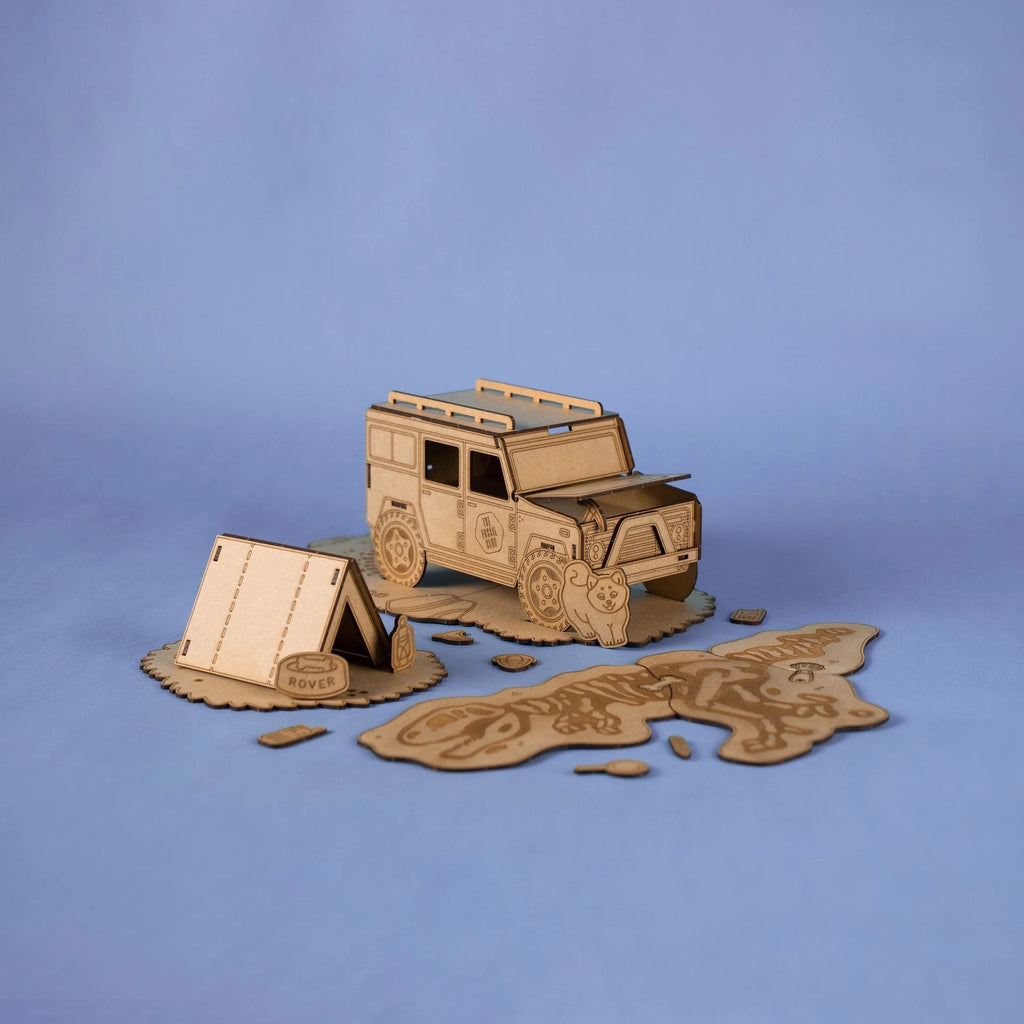 Crateit Rover’s Expedition – Colour-Your-Own Wooden Play Set