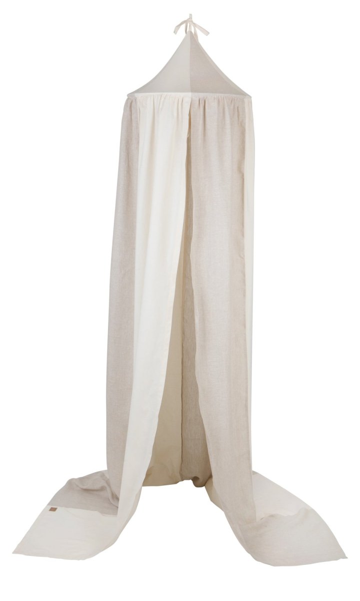 Cream Circus Cotton & Linen Bed Canopy for Babies & Kids (0–6y) - Tiny Tugz™