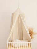 Cream Circus Cotton & Linen Bed Canopy for Babies & Kids (0–6y) - Tiny Tugz™