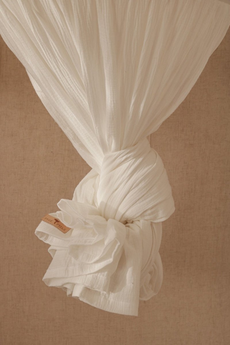 Cream Muslin Cotton Bed Canopy for Babies & Kids (0–6y) - Tiny Tugz™