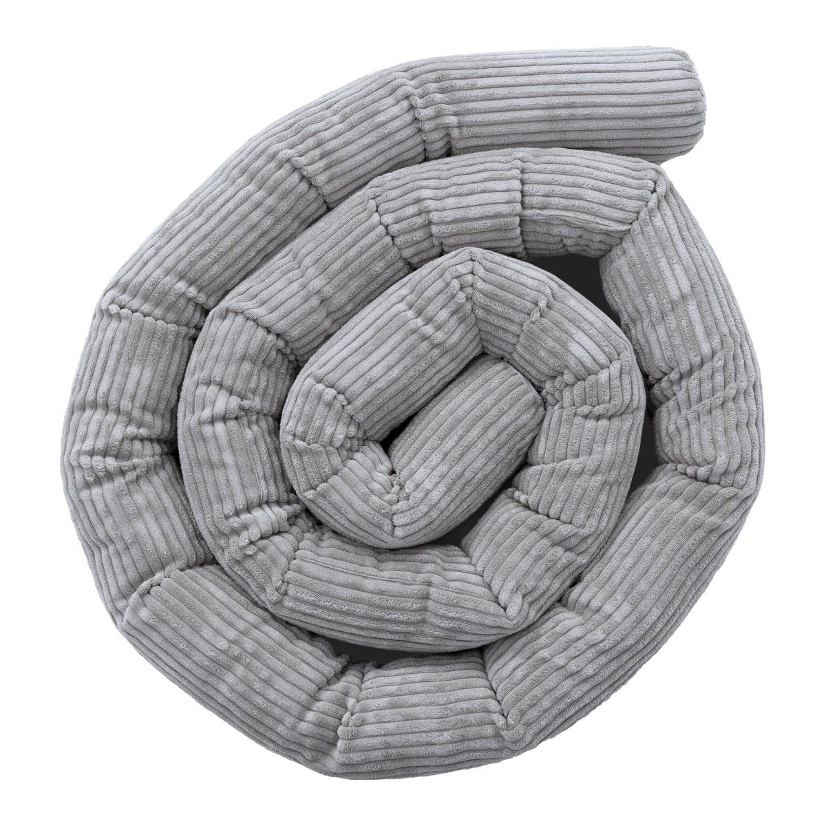 Crib Roll Bumper - Corduroy, 150 to 400 cm (Grey) - Tiny Tugz™