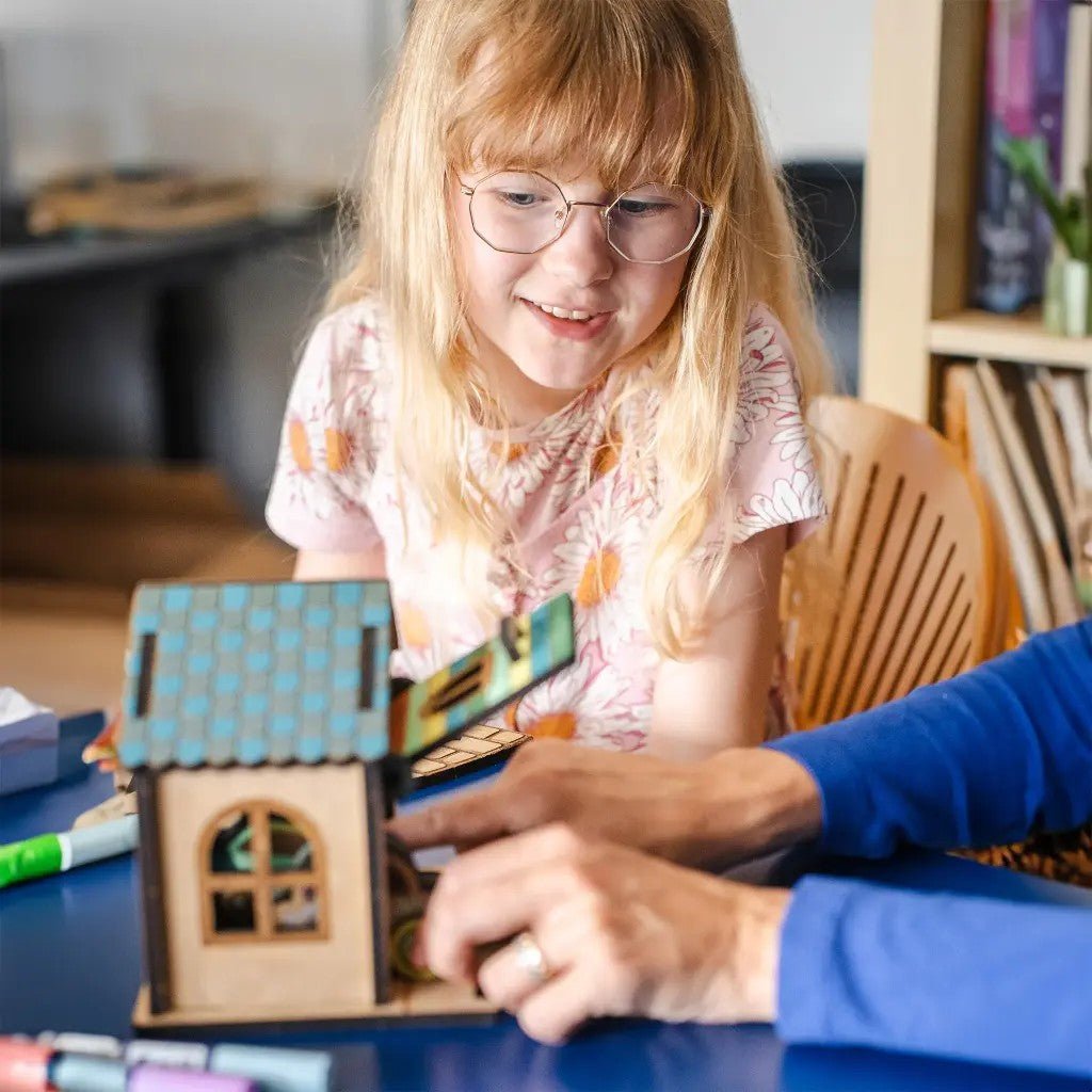 Crossroad Cottage - Colour-Your-Own Wooden Toy Garage - Tiny Tugz™