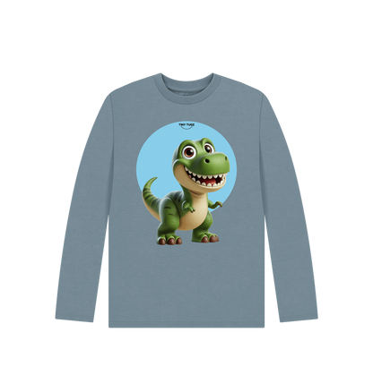 Stone Blue Printed Kids T-Shirt