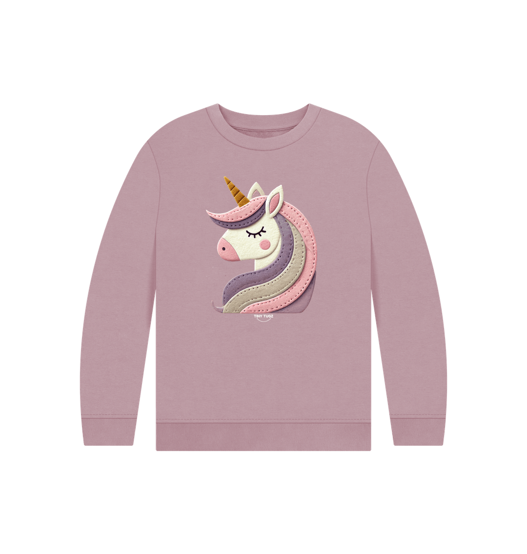 Mauve Printed Kids Jumper