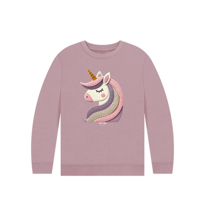 Mauve Printed Kids Jumper