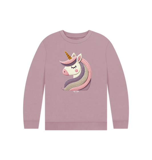 Mauve Printed Kids Jumper