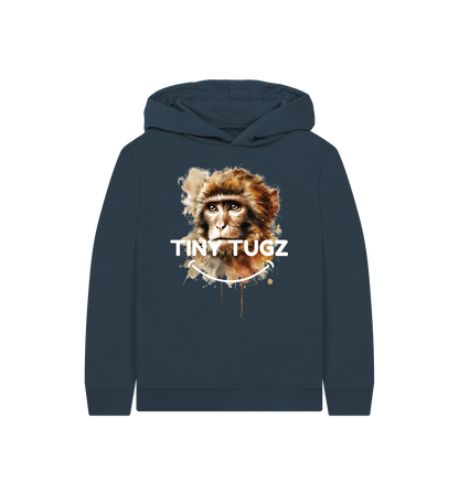 Navy Blue Printed Kids Hoodie