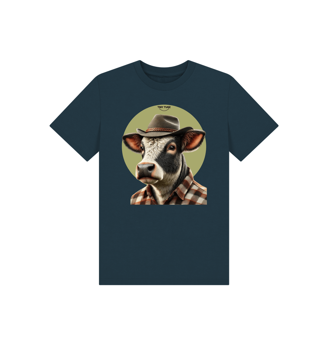 Denim Blue Printed Kids T-Shirt