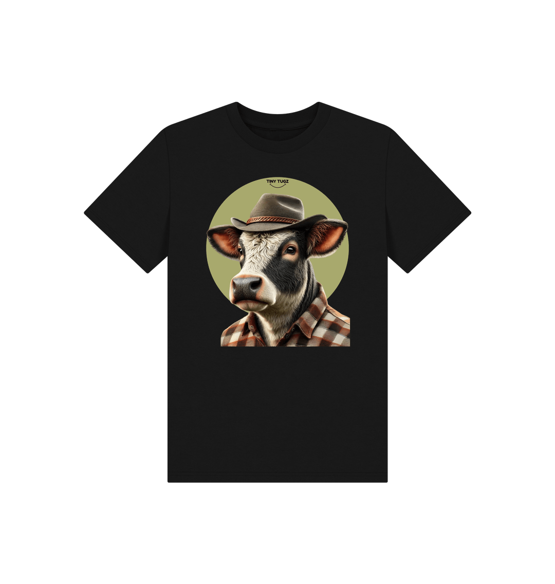 Black Printed Kids T-Shirt