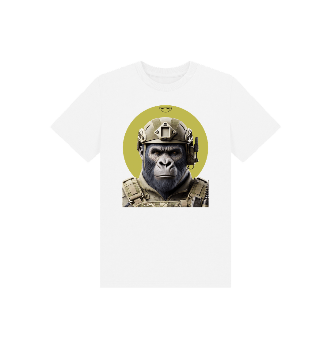White Printed Kids T-Shirt