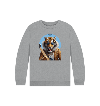 Athletic Grey Printed Kids Jumper