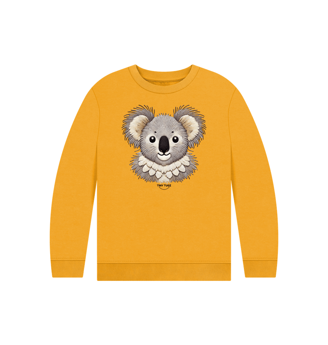 Mustard Printed Kids Jumper