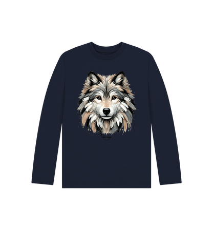 Navy Blue Printed Kids T-Shirt