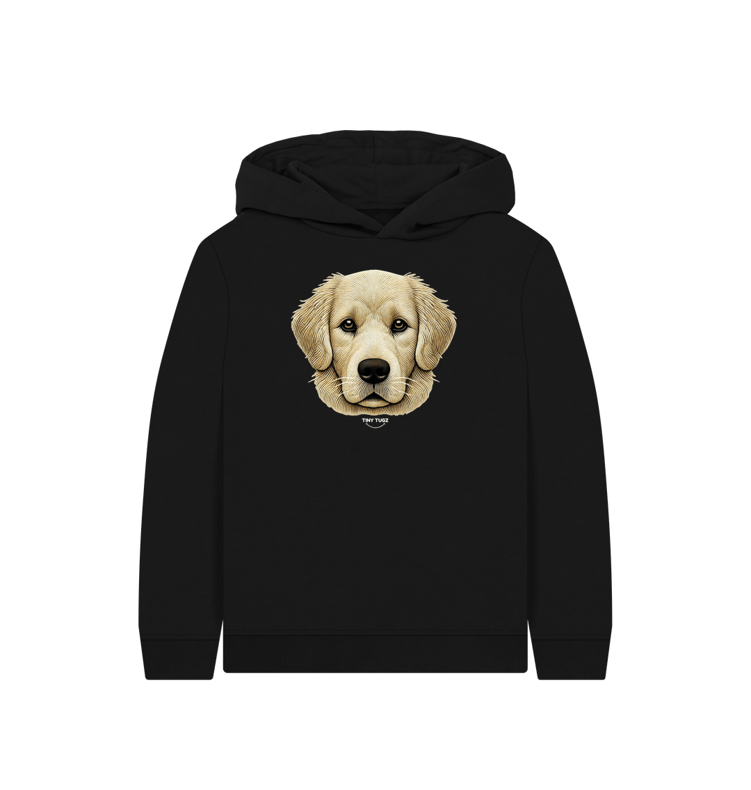 Black Printed Kids Hoodie