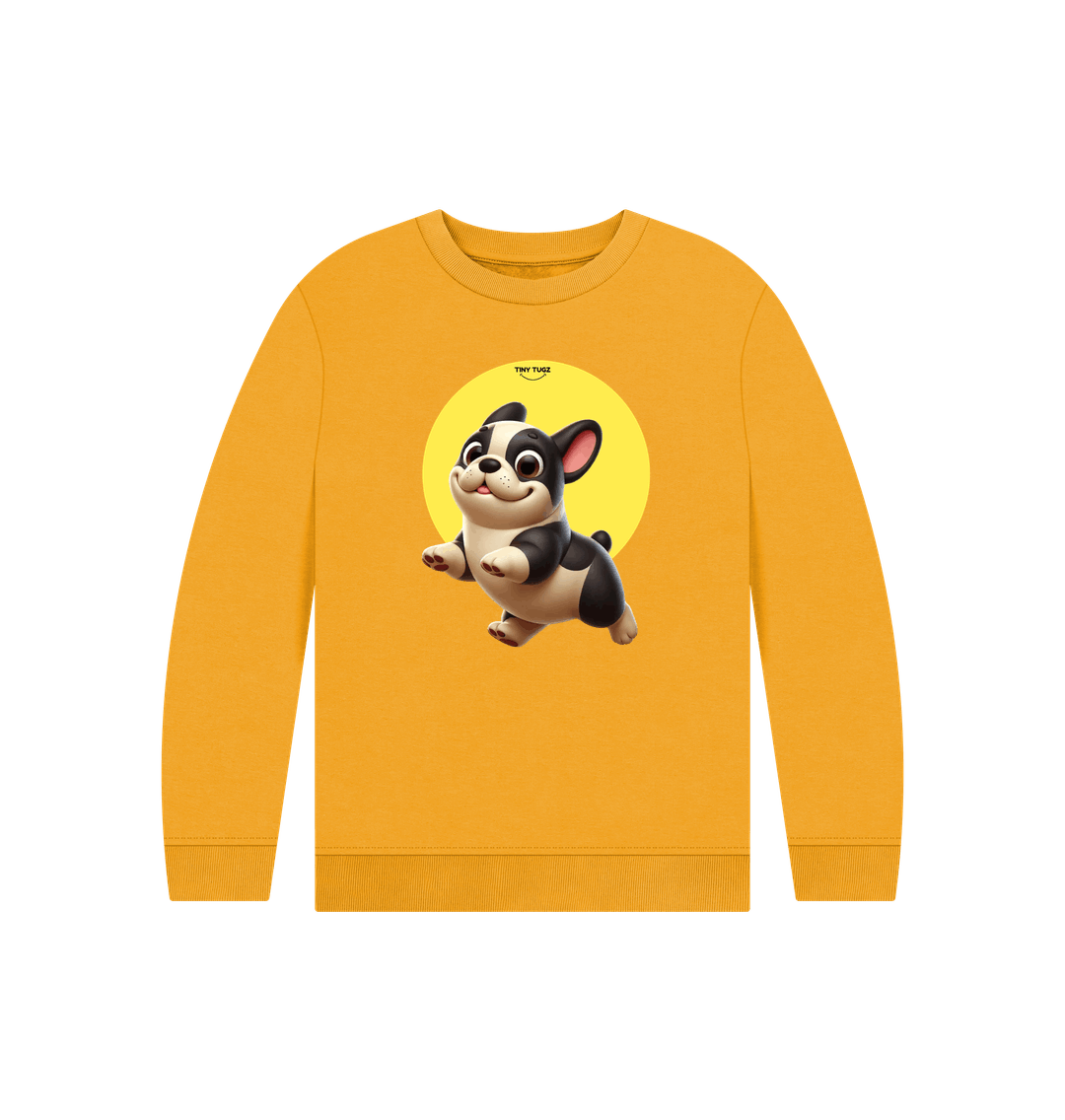 Mustard Printed Kids Jumper