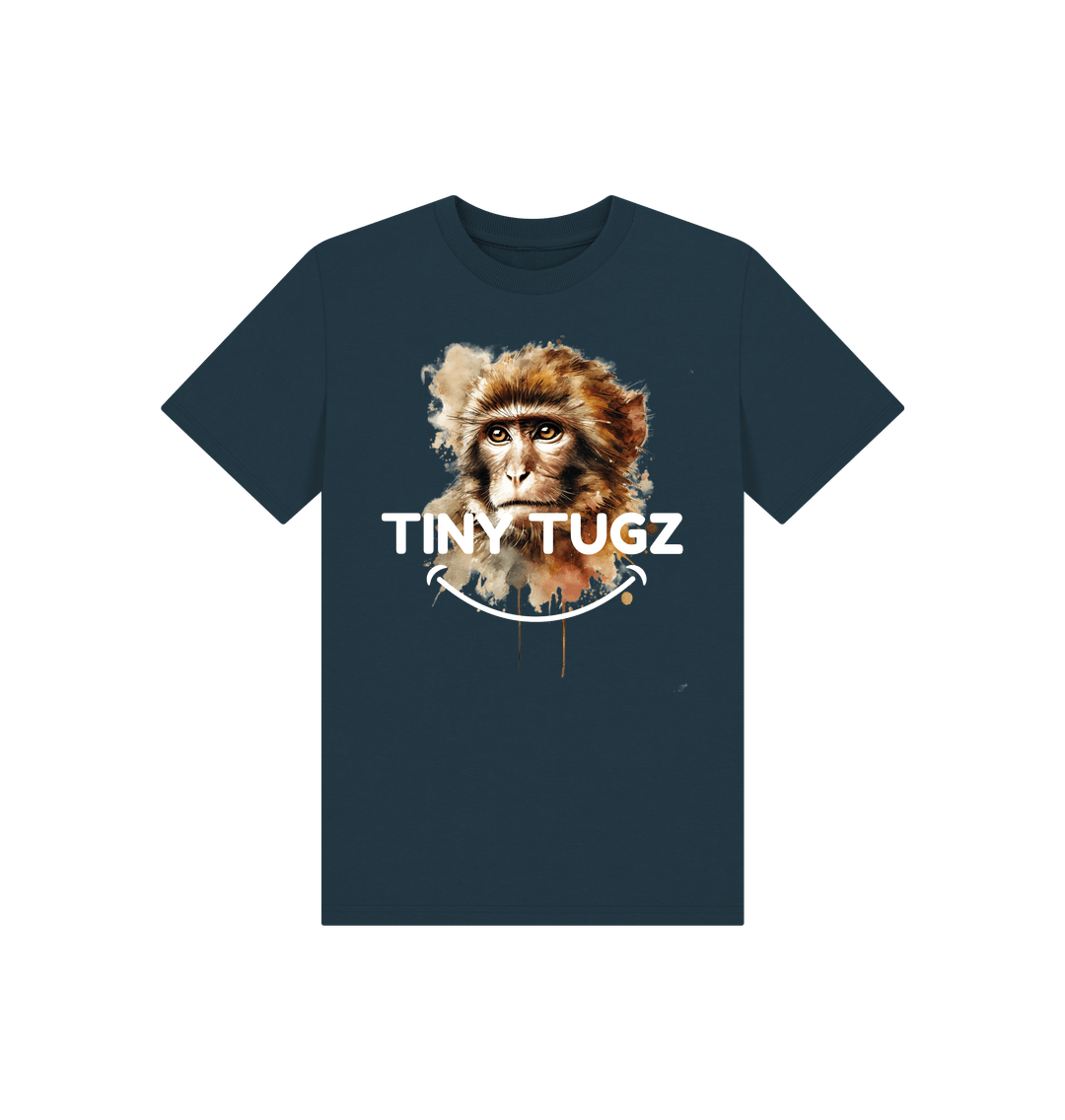 Denim Blue Printed Kids T-Shirt