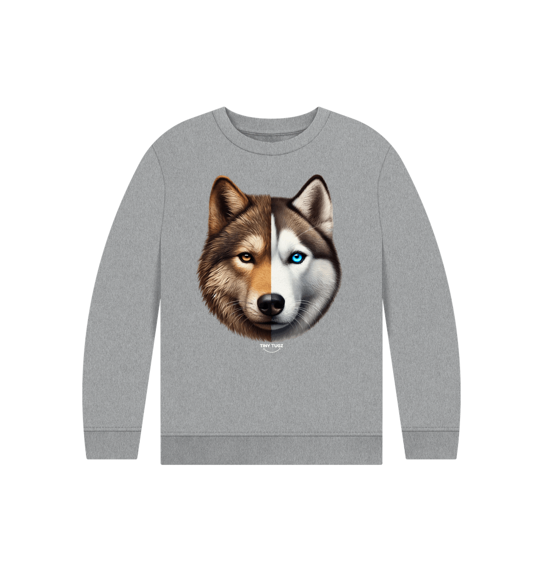 Athletic Grey Printed Kids Jumper