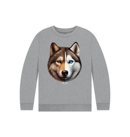 Athletic Grey Printed Kids Jumper