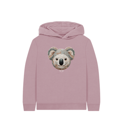 Mauve Printed Kids Hoodie