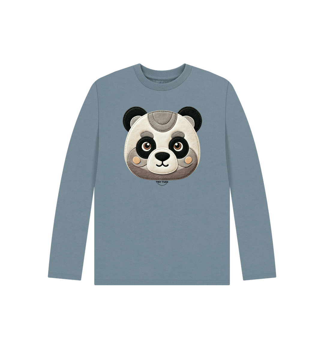 Stone Blue Printed Kids T-Shirt