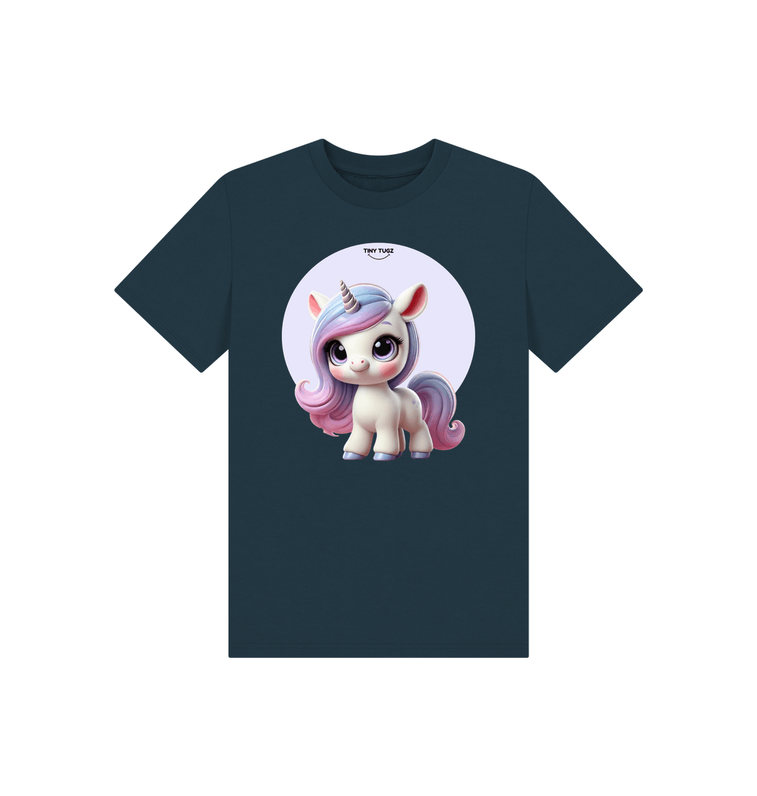 Denim Blue Printed Kids T-Shirt