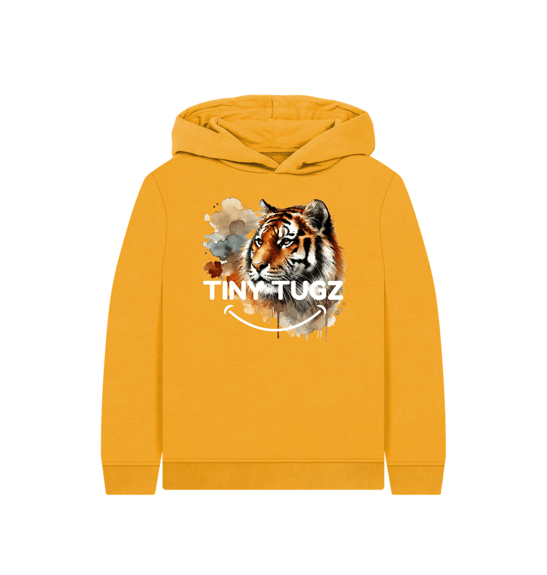 Mustard Printed Kids Hoodie