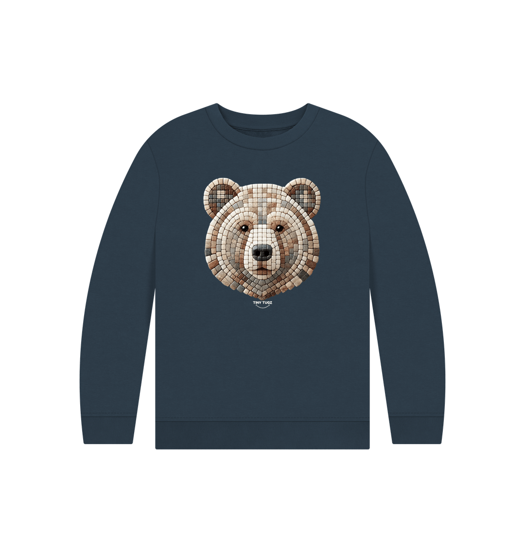 Navy Blue Printed Kids Jumper