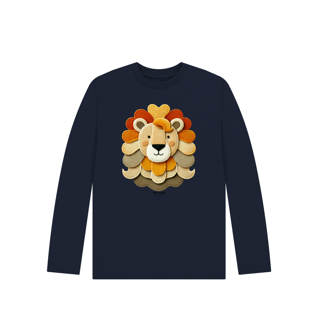 Navy Blue Printed Kids T-Shirt