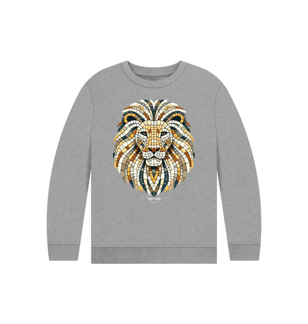 Athletic Grey Printed Kids Jumper