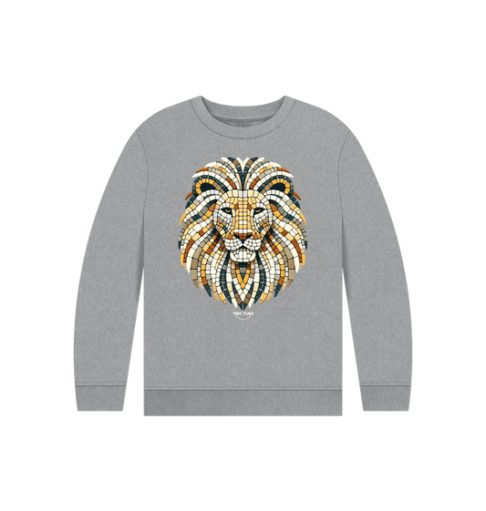 Athletic Grey Printed Kids Jumper