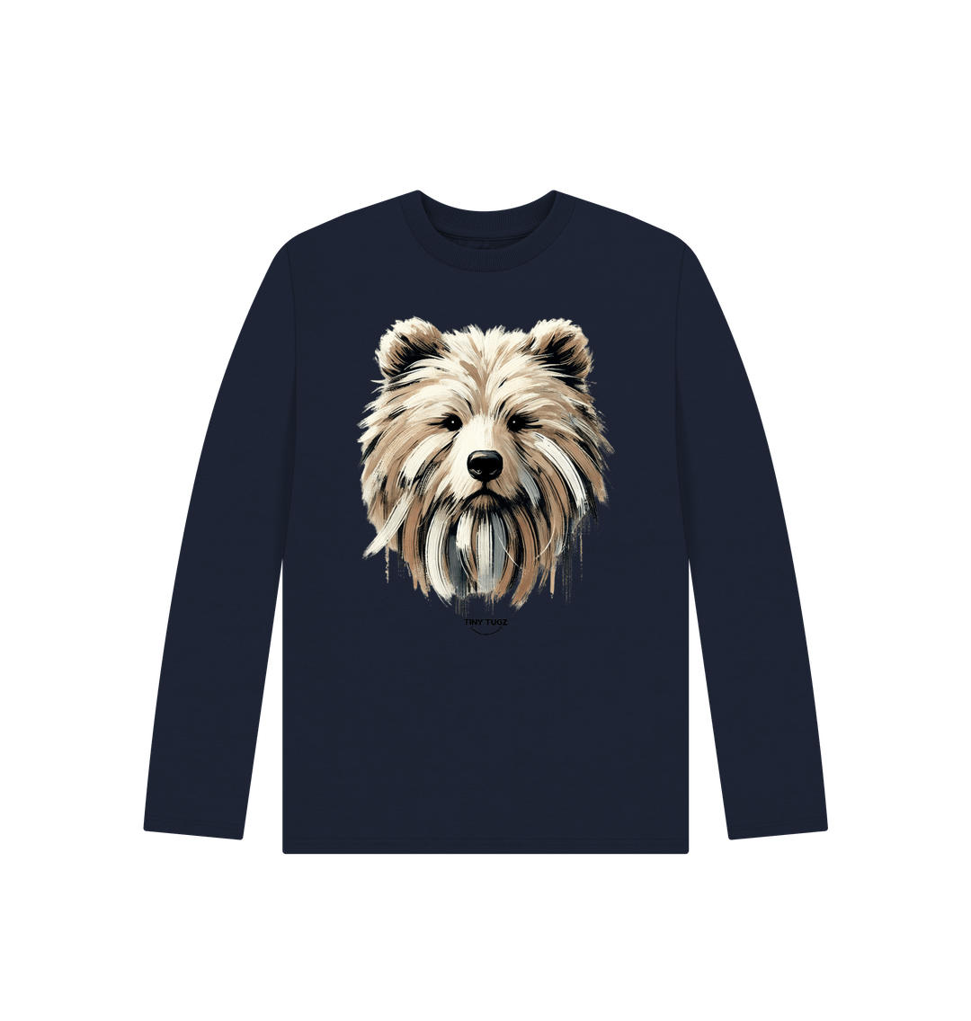 Navy Blue Printed Kids T-Shirt