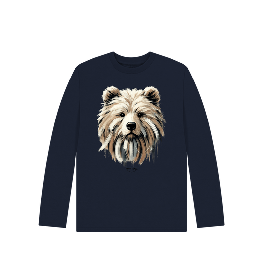 Navy Blue Printed Kids T-Shirt