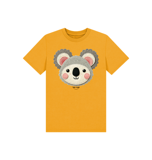 Mustard Printed Kids T-Shirt