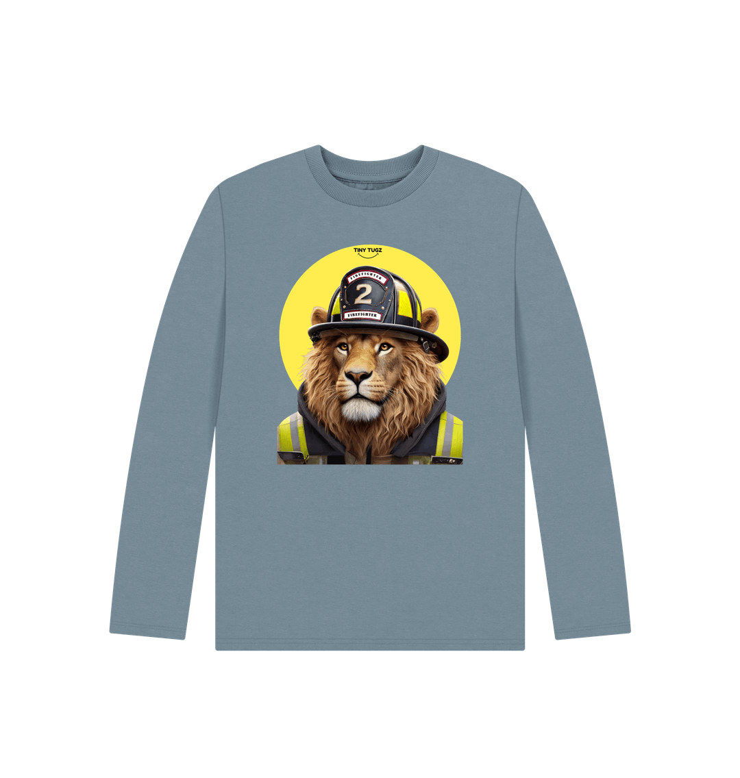 Stone Blue Printed Kids T-Shirt