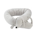 Dachshund Cuddle Pillow & Bed Wall Bumper - Linen & Cotton, 200 cm (Beige) - Tiny Tugz™