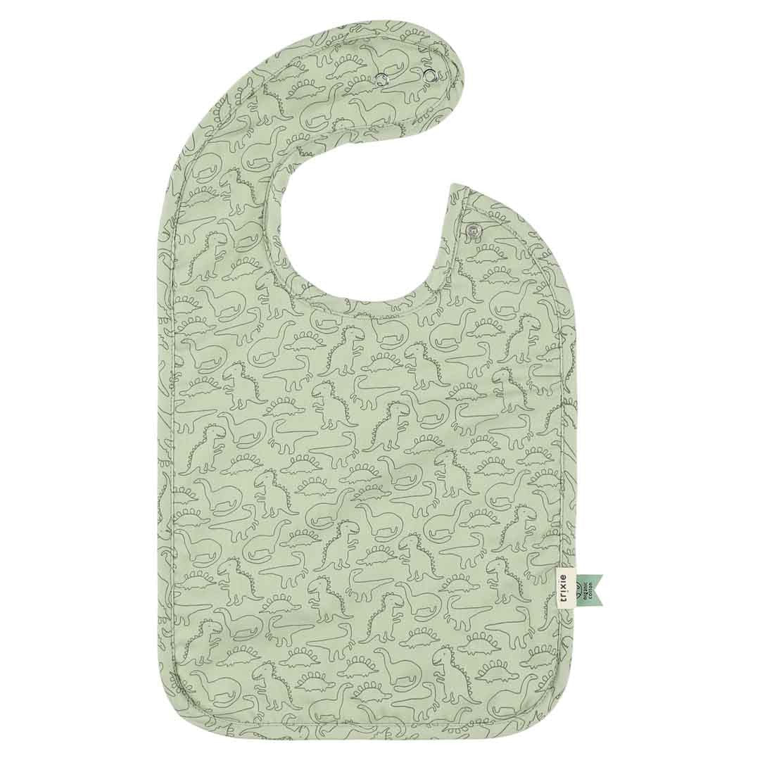 Daring Dino Bib 3-Pack – 100% Organic Cotton, Adjustable Snap Closure (0m+) - Tiny Tugz™