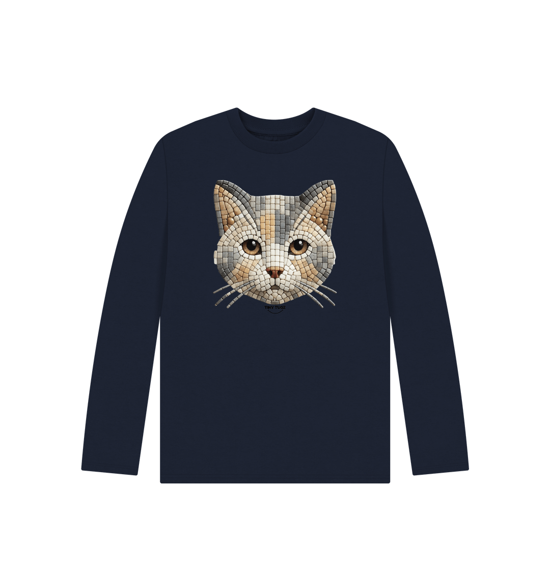 Navy Blue Printed Kids T-Shirt