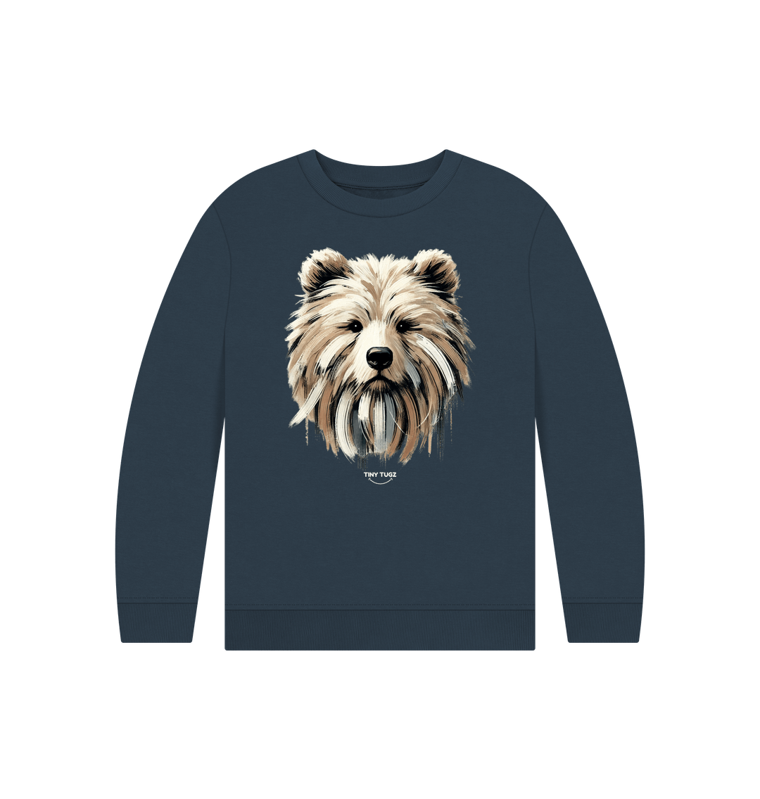 Navy Blue Printed Kids Jumper