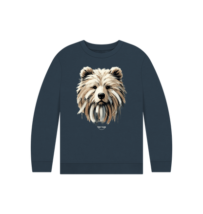 Navy Blue Printed Kids Jumper