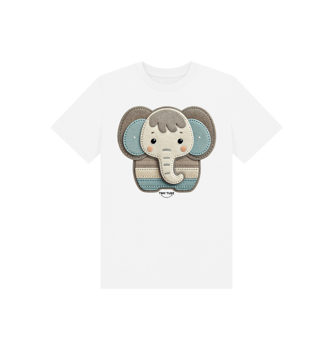 White Printed Kids T-Shirt