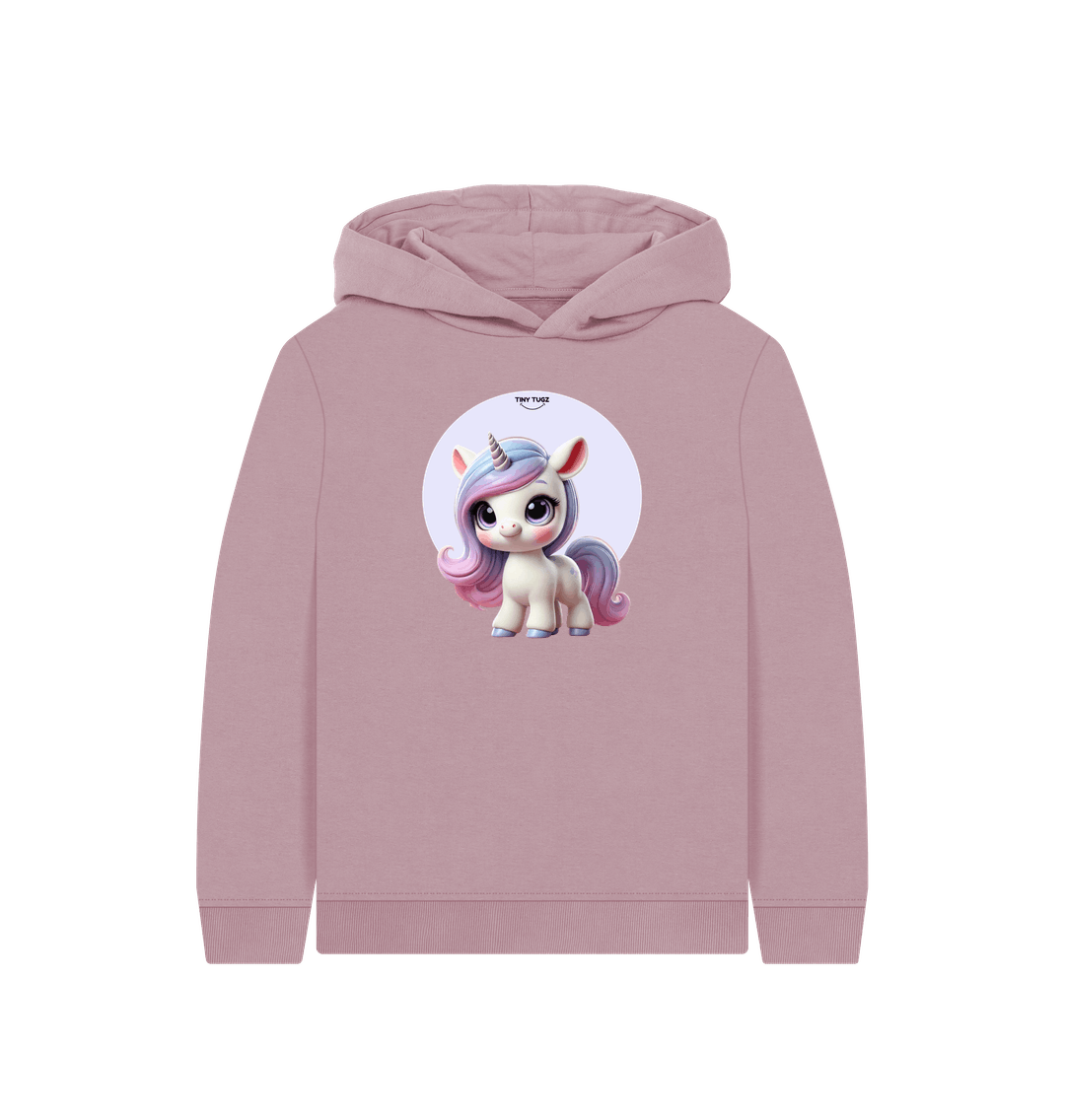 Mauve Printed Kids Hoodie