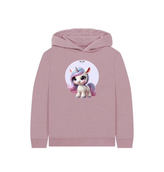 Mauve Printed Kids Hoodie