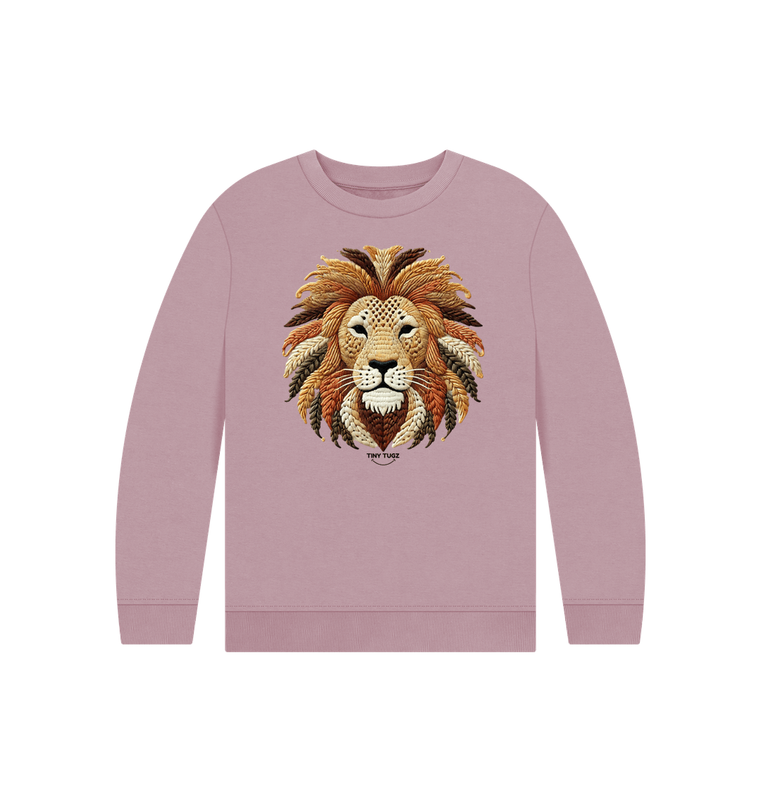 Mauve Printed Kids Jumper