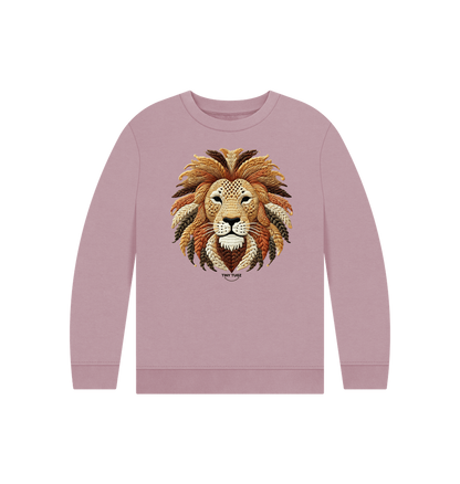Mauve Printed Kids Jumper
