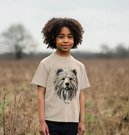 Organic Cotton Kids’ T-Shirt – Canvas Bear Print