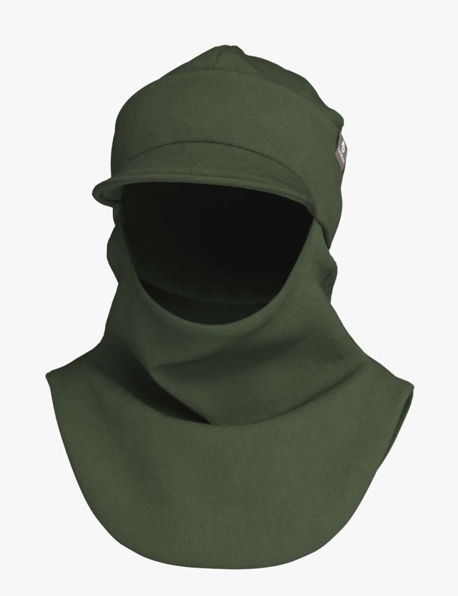 Double Cotton Toddlers & Kids Peaked Hooded Hat & Scarf (Bent) - Tiny Tugz™